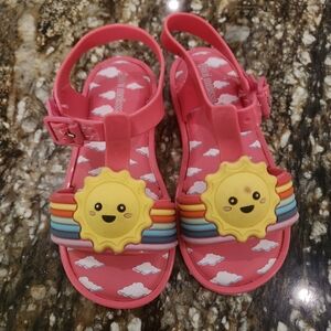 Mini Melissa Pink Sunburst Sandals
